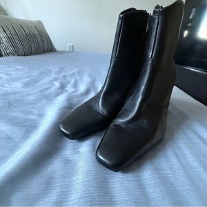 Franco Sarto Sleek Black Ankle Booties